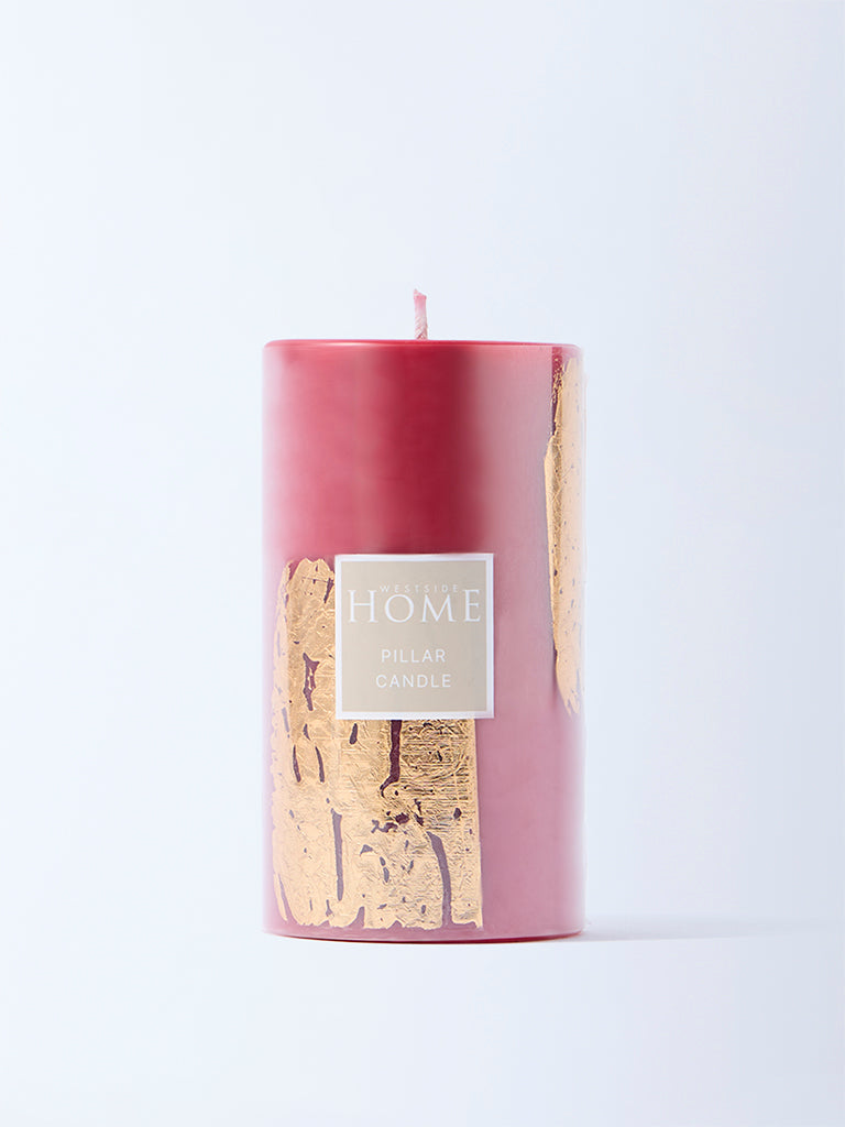 Westside Home Red Pillar Candle