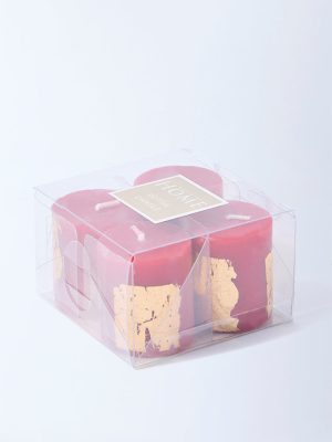 Westside Home Red Votive Candles (Set of 4)