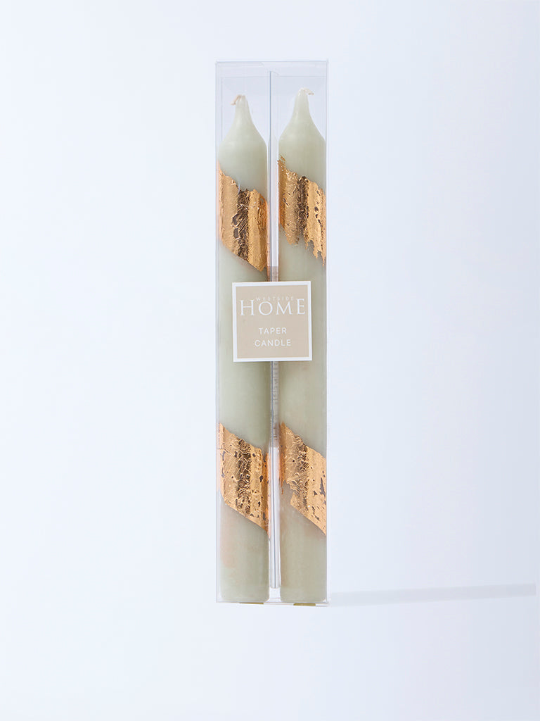 Westside Home Mint Tapered Candles (Set of 2)