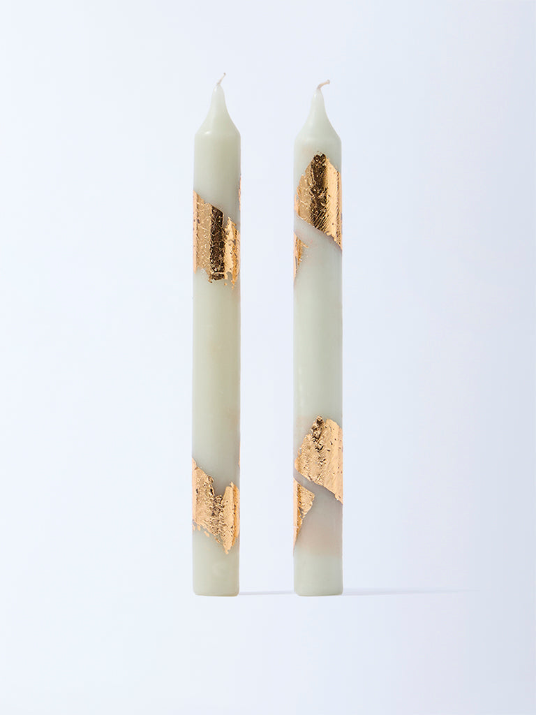 Westside Home Mint Tapered Candles (Set of 2) - Image 2