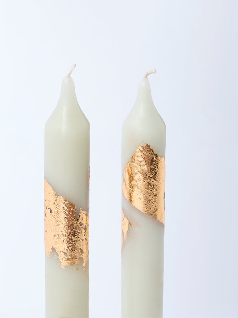 Westside Home Mint Tapered Candles (Set of 2) - Image 3