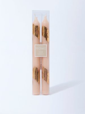 Westside Home Pink Tapered Candles (Set of 2)