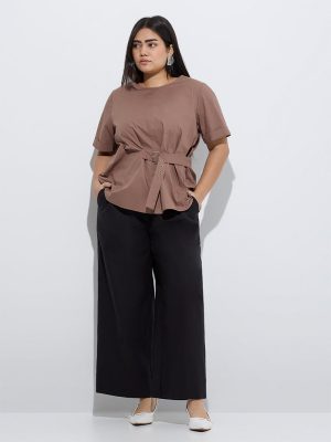 Gia Black High-Rise Trousers