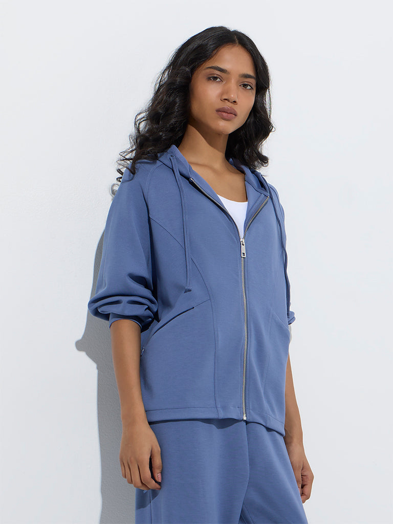 LOV Dusty Blue Solid Jacket - Image 2