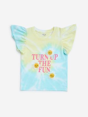 HOP Kids Multicolour Tie-Dye Patterned Cotton T-Shirt