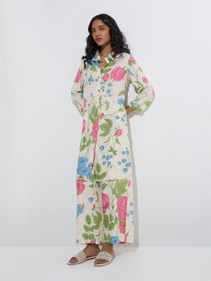 Utsa Multicolour Botanical Printed Palazzos