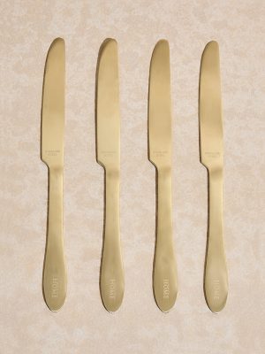 Westside Home Gold Matte Table Knife (Set of 4)