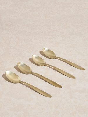 Westside Home Gold Matte Table Spoon (Set of 4)