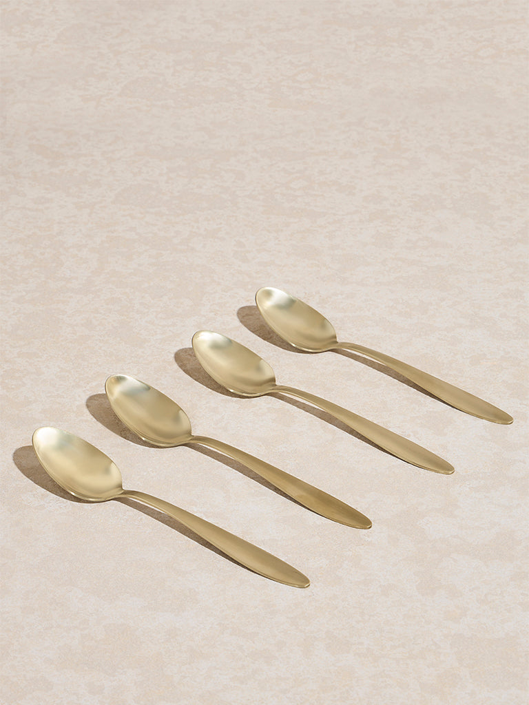 Westside Home Gold Matte Table Spoon (Set of 4)