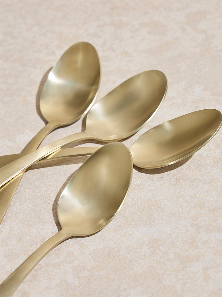 Westside Home Gold Matte Table Spoon (Set of 4) - Image 3