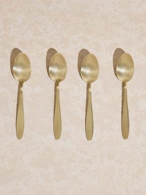 Westside Home Gold Matte Tea Spoon (Set of 4)