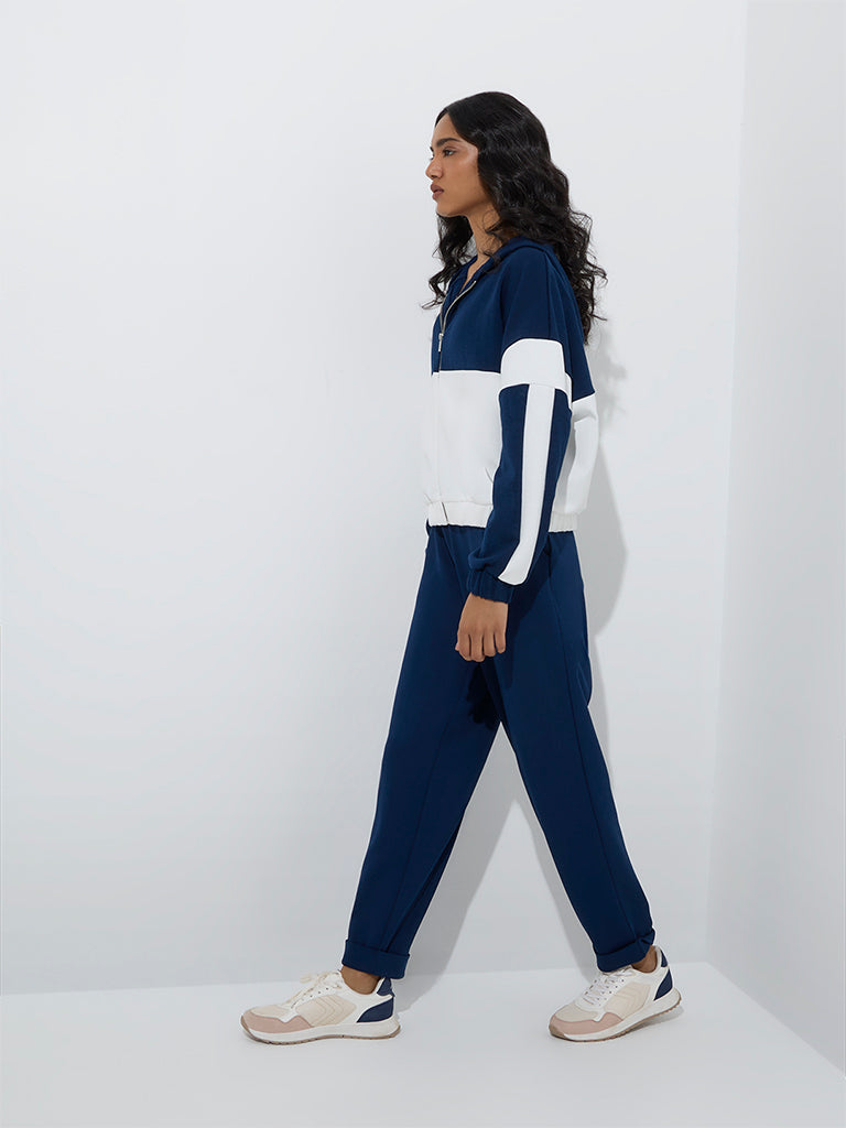 LOV Navy Colour Blocked Jacket - Image 2