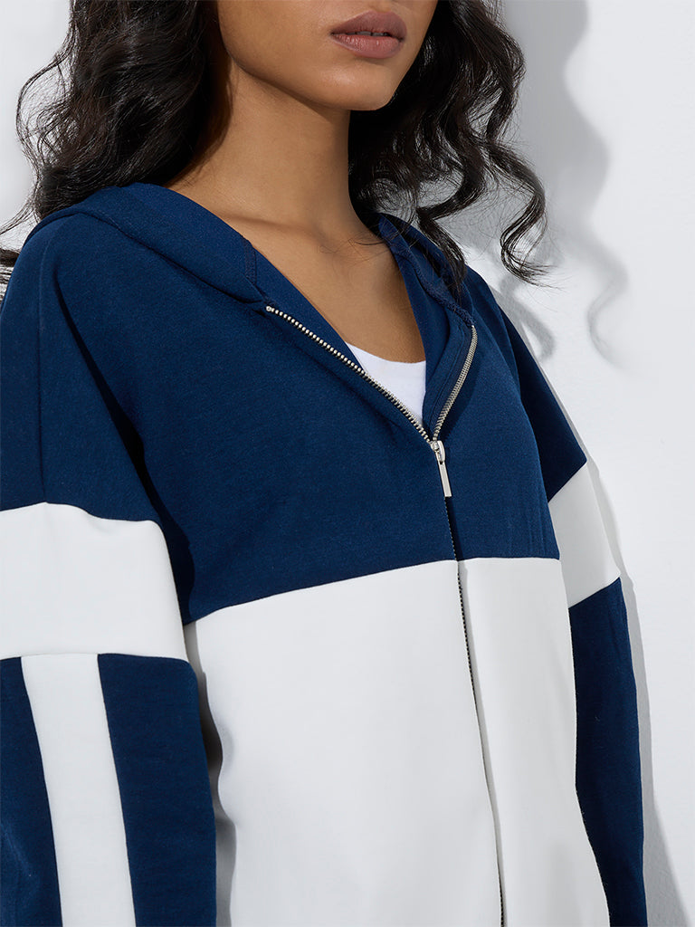 LOV Navy Colour Blocked Jacket - Image 3