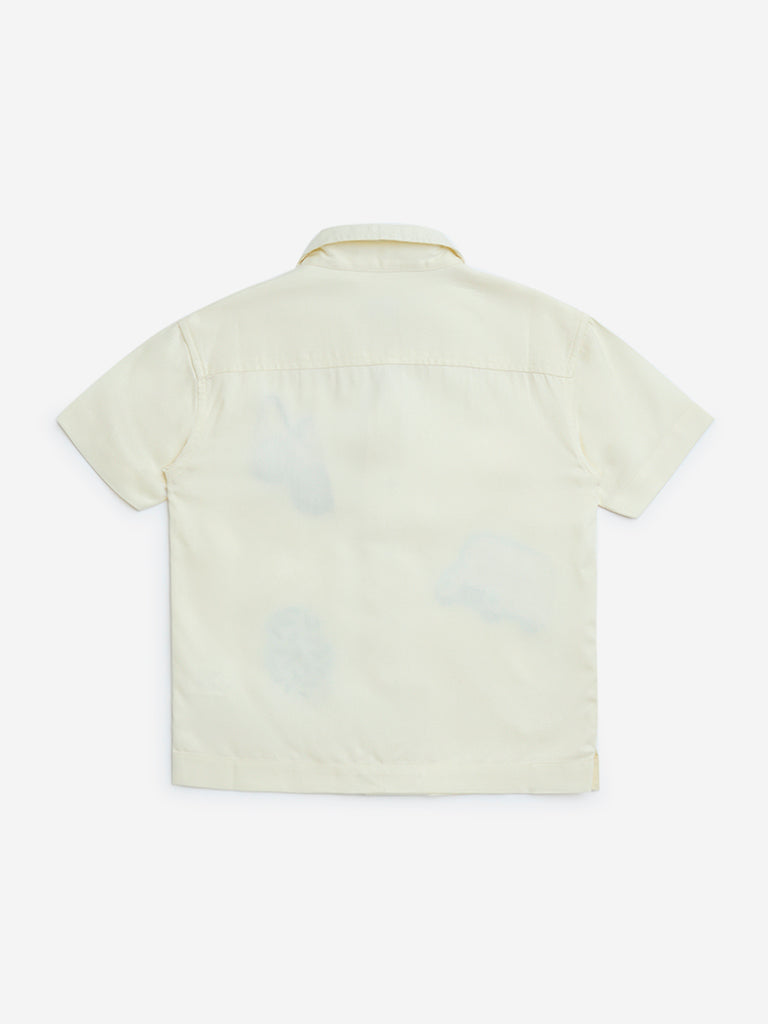 HOP Kids Off-White Printed Shirt - Image 2