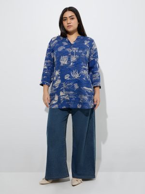 Diza Indigo Scenic-Inspired Kurti