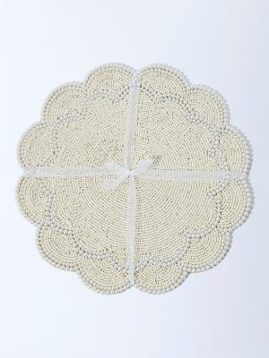 Westside Home White Pearlescent Single Placemat