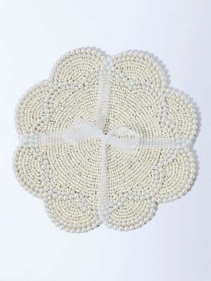 Westside Home White Pearlescent Single Trivet