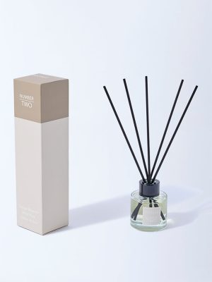 Westside Home Clear White Amber Fragrance Diffuser with Five Reed Sticks