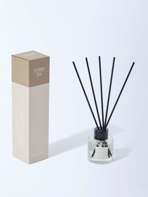 Westside Home Clear Noir Fragrance Diffuser with Five Reed Sticks