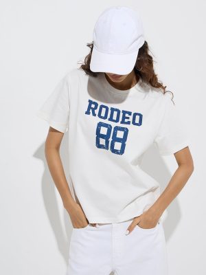 Nuon White Typographic T-Shirt