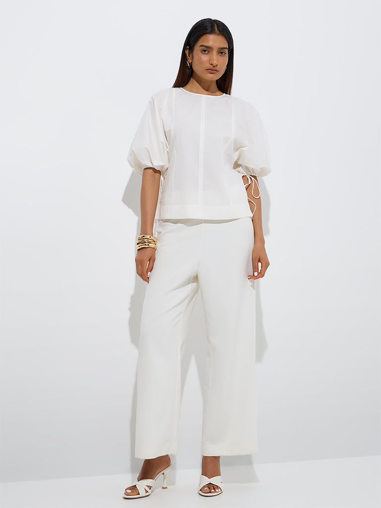 Wardrobe Ivory Cotton Top