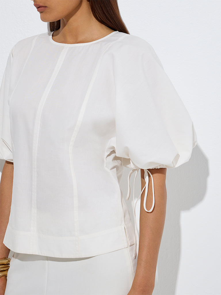 Wardrobe Ivory Cotton Top - Image 3
