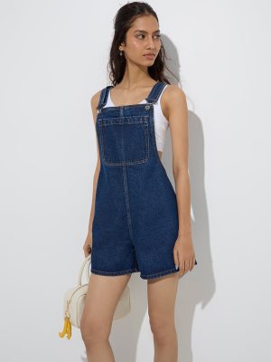 Nuon Dark Blue Denim Dungaree