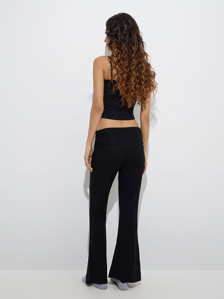 Superstar Black Bootcut High-Rise Pants - Image 4