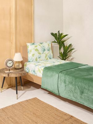 Westside Home Sage Single Bed Fleece Blanket