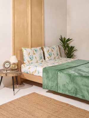 Westside Home Sage Queen Bed Fleece Blanket