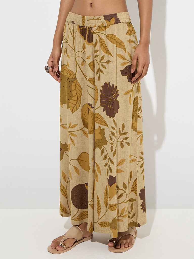 Utsa Beige Anar Design Palazzos - Image 2