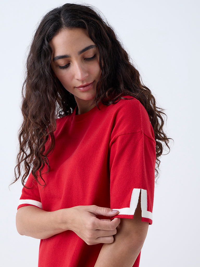 Wunderlove Red Solid Top - Image 3