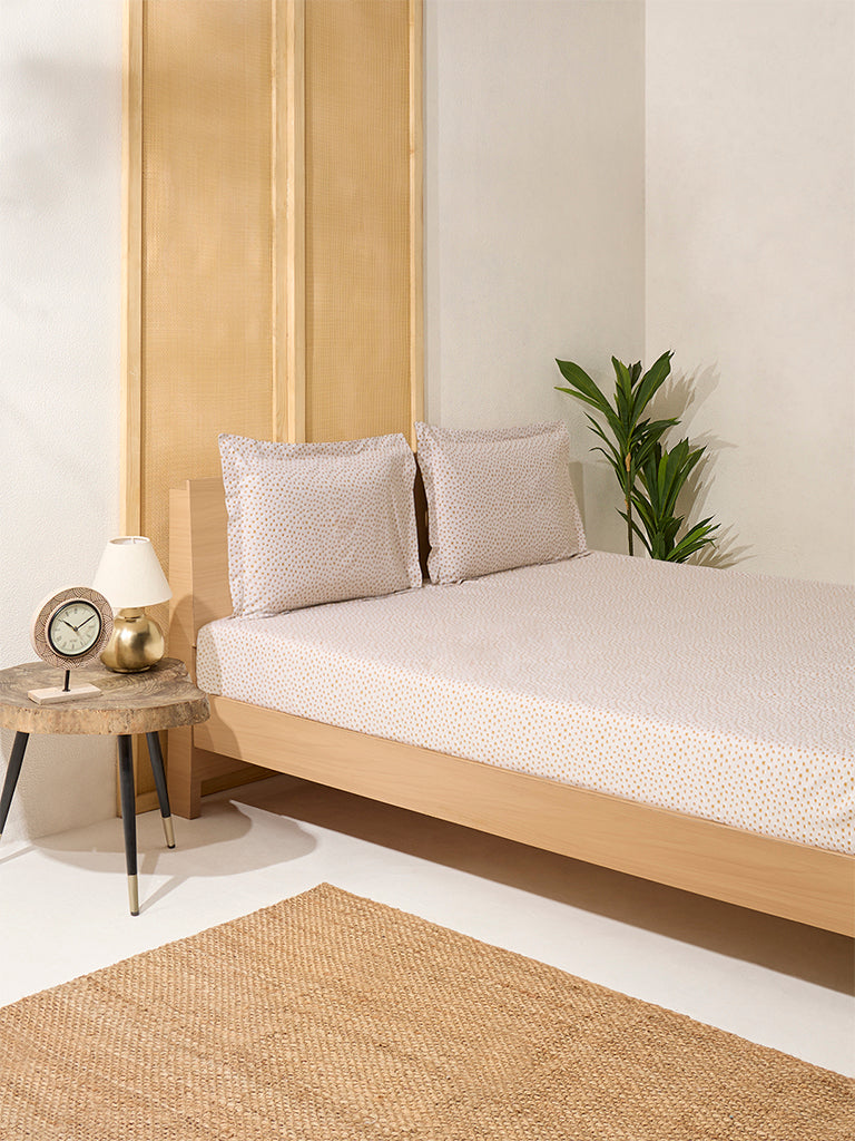 Westside Home Mustard Pebble Design King Bed Sheet Set