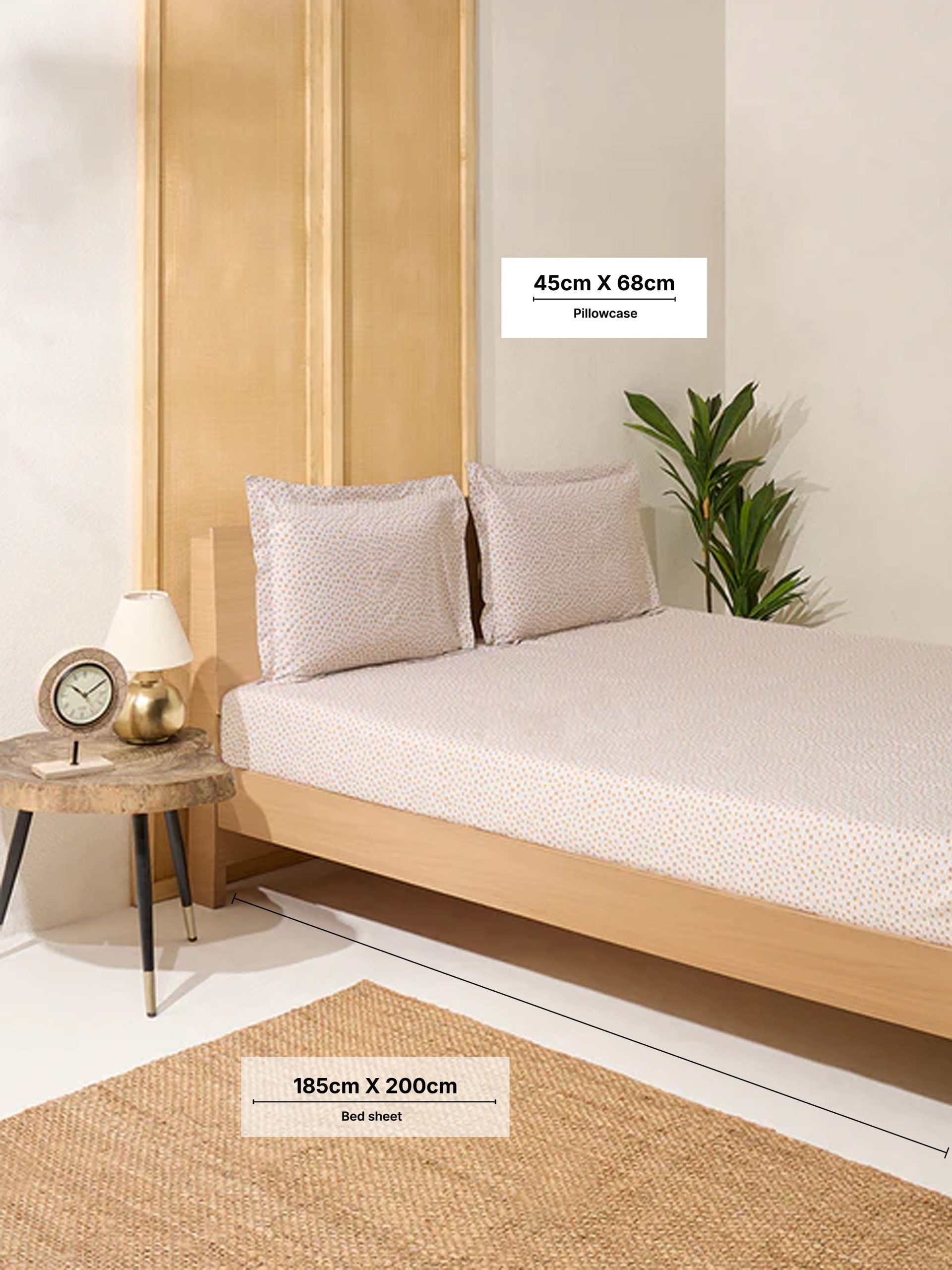 Westside Home Mustard Pebble Design King Bed Sheet Set - Image 4