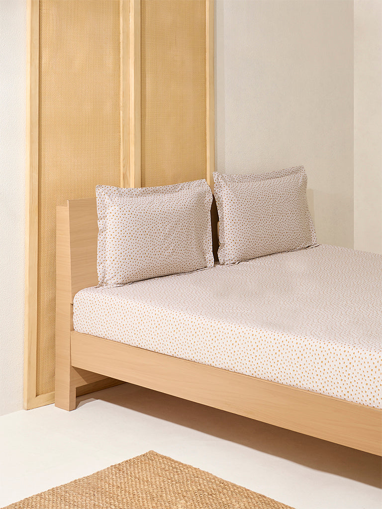 Westside Home Mustard Pebble Design King Bed Sheet Set - Image 2