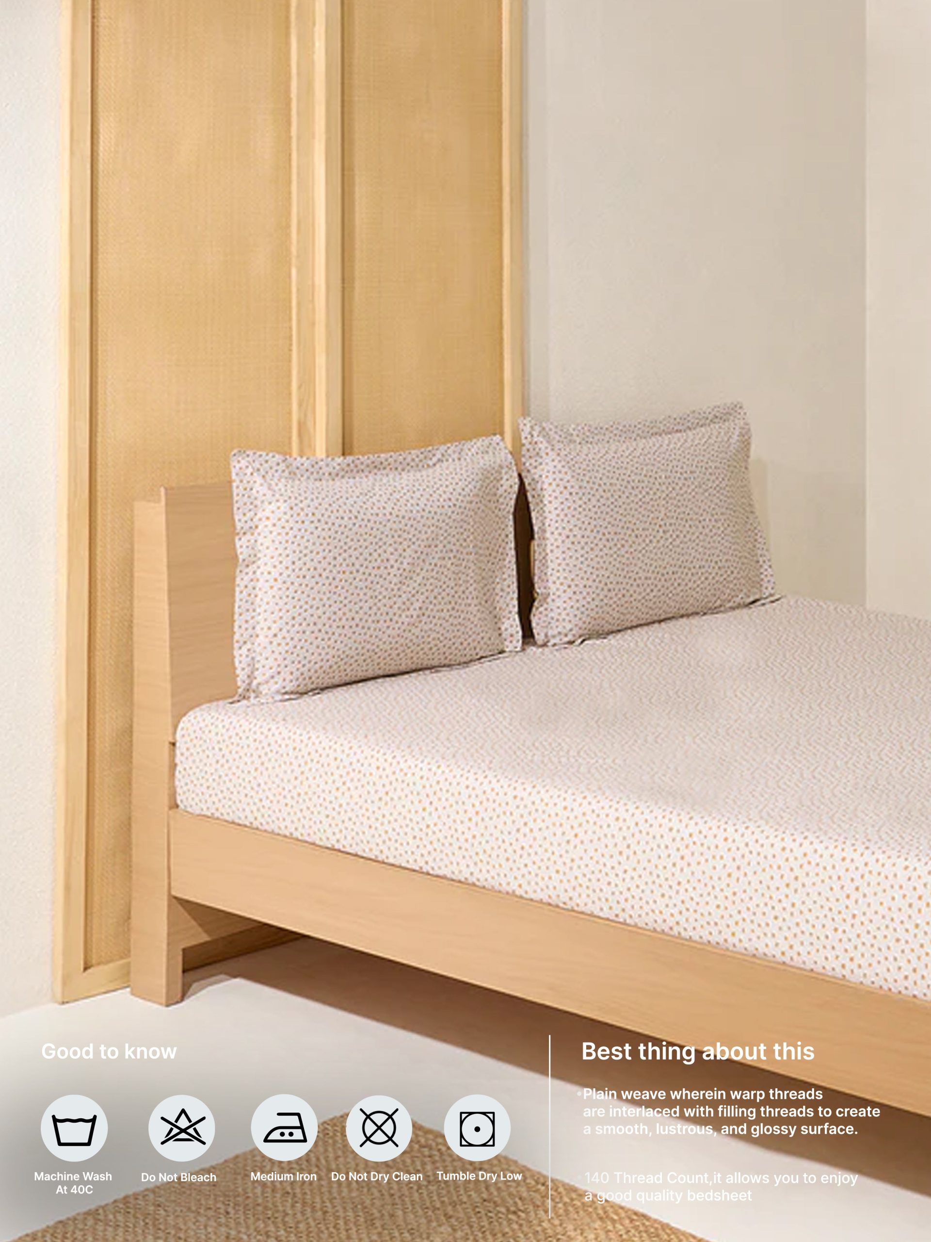 Westside Home Mustard Pebble Design King Bed Sheet Set - Image 5