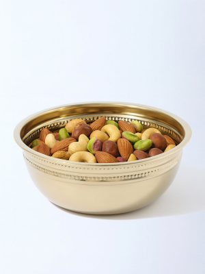 Westside Home Gold Beaded Serving Bowl