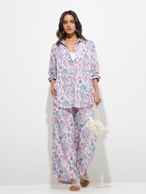 Utsa Lilac Printed Tunic