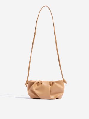 Westside Peach Pleated Sling Bag