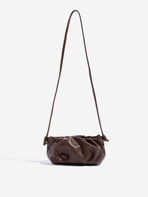 Westside Dark Brown Pleated Sling Bag