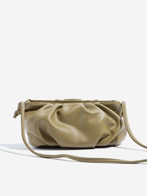 Westside Olive Pleated Sling Bag