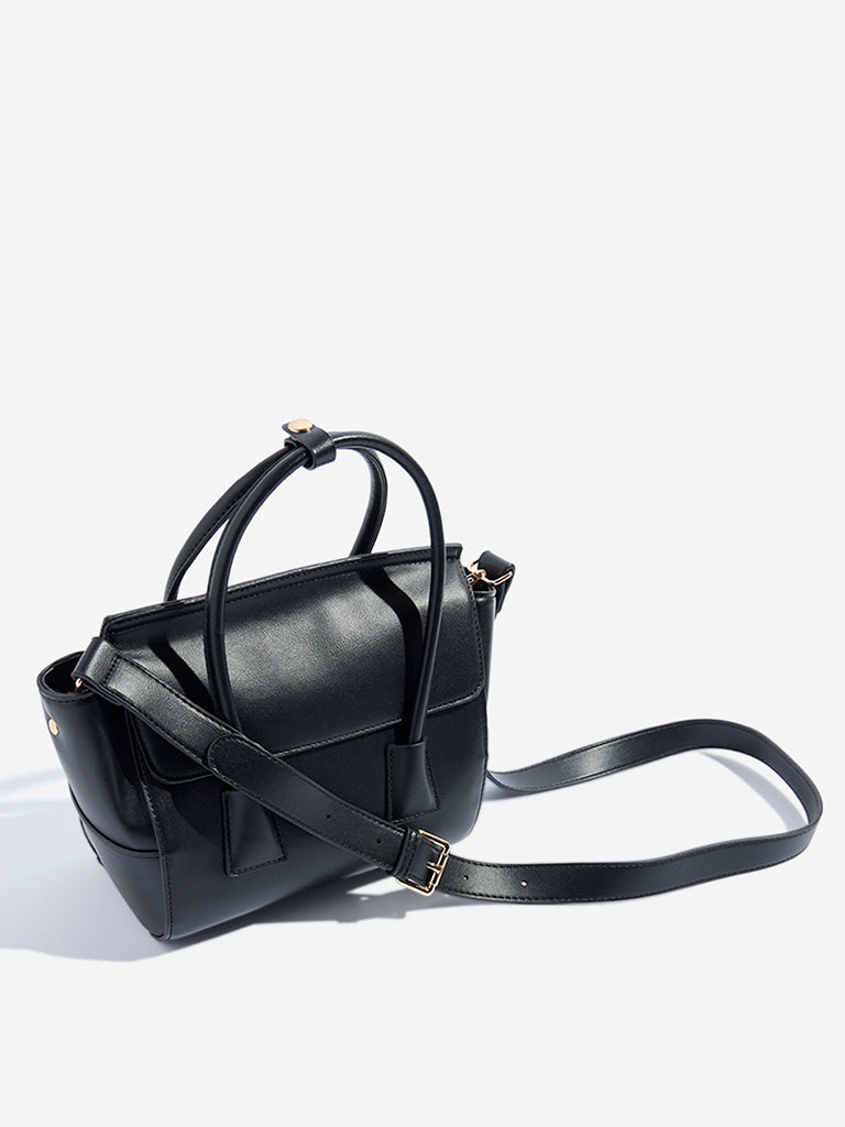 Westside Black Solid Sling Bag - Image 2