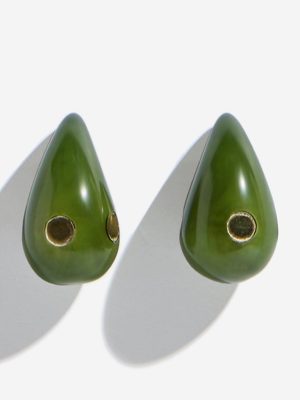 Westside Accessories Olive Stamped Resin Drop Earrings