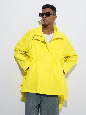Nuon Yellow Solid Parka Jacket