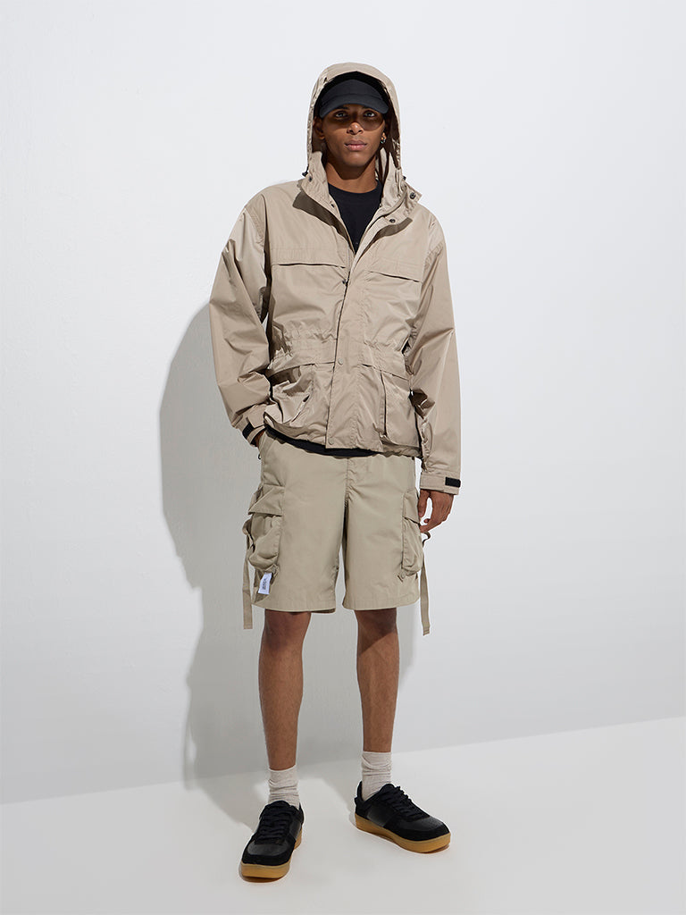 Nuon Beige Relaxed-Fit Utility Jacket - Image 2