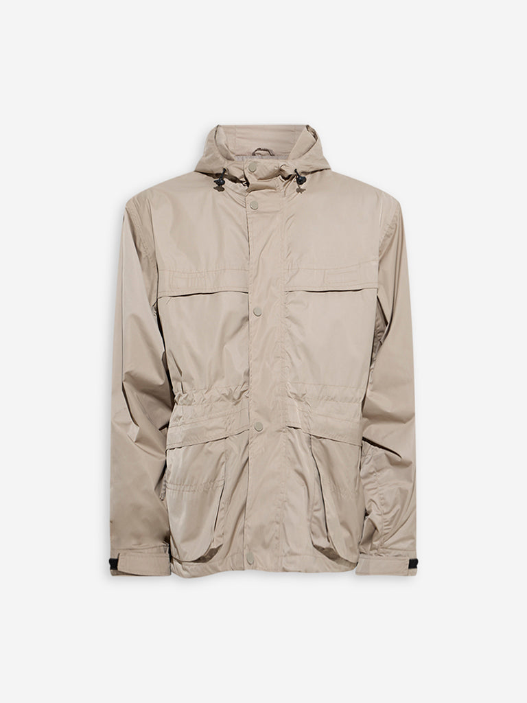 Nuon Beige Relaxed-Fit Utility Jacket - Image 5