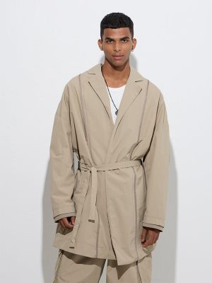 Nuon Beige Relaxed-Fit Parka Jacket