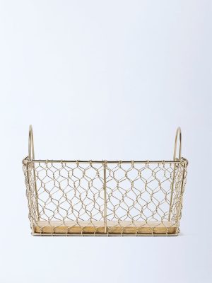 Westside Home Gold Wired Fruit Basket