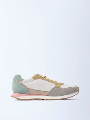 LUNA BLU Multicolour Suede Lace-Up Sneakers