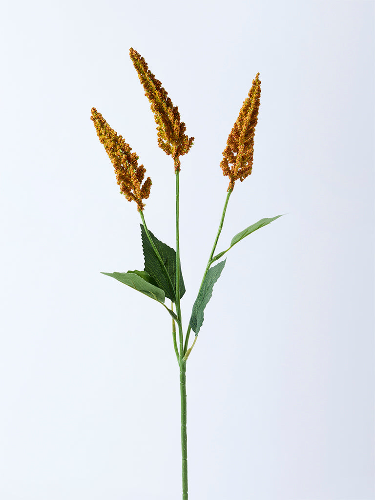 Westside Home Orange Artificial Celosia Flower Plant